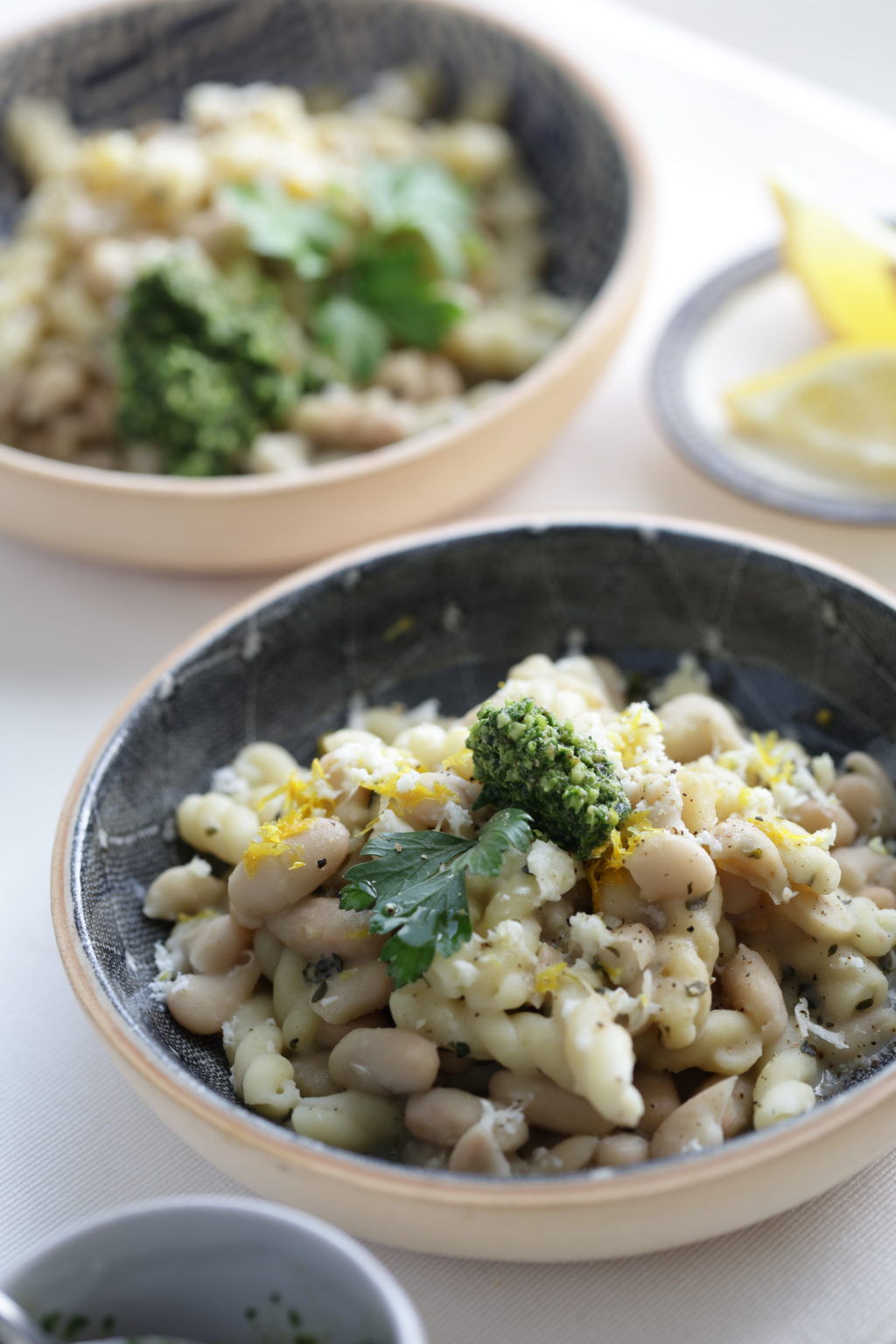 Pesto Pasta with White Beans and Halloumi | Vegetarian - Ever Open Sauce